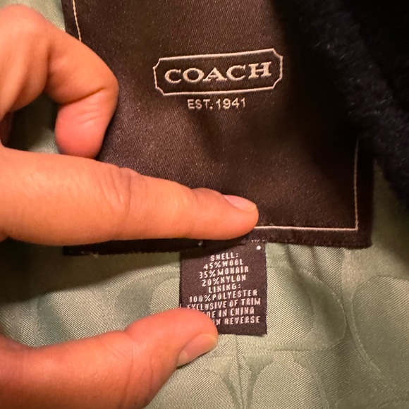 Coach wool/mohair coat - Picture 4 of 4